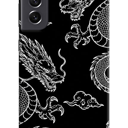 Twin Dragons Samsung S21 FE 5G Hard Case Back Cover by Casekaro