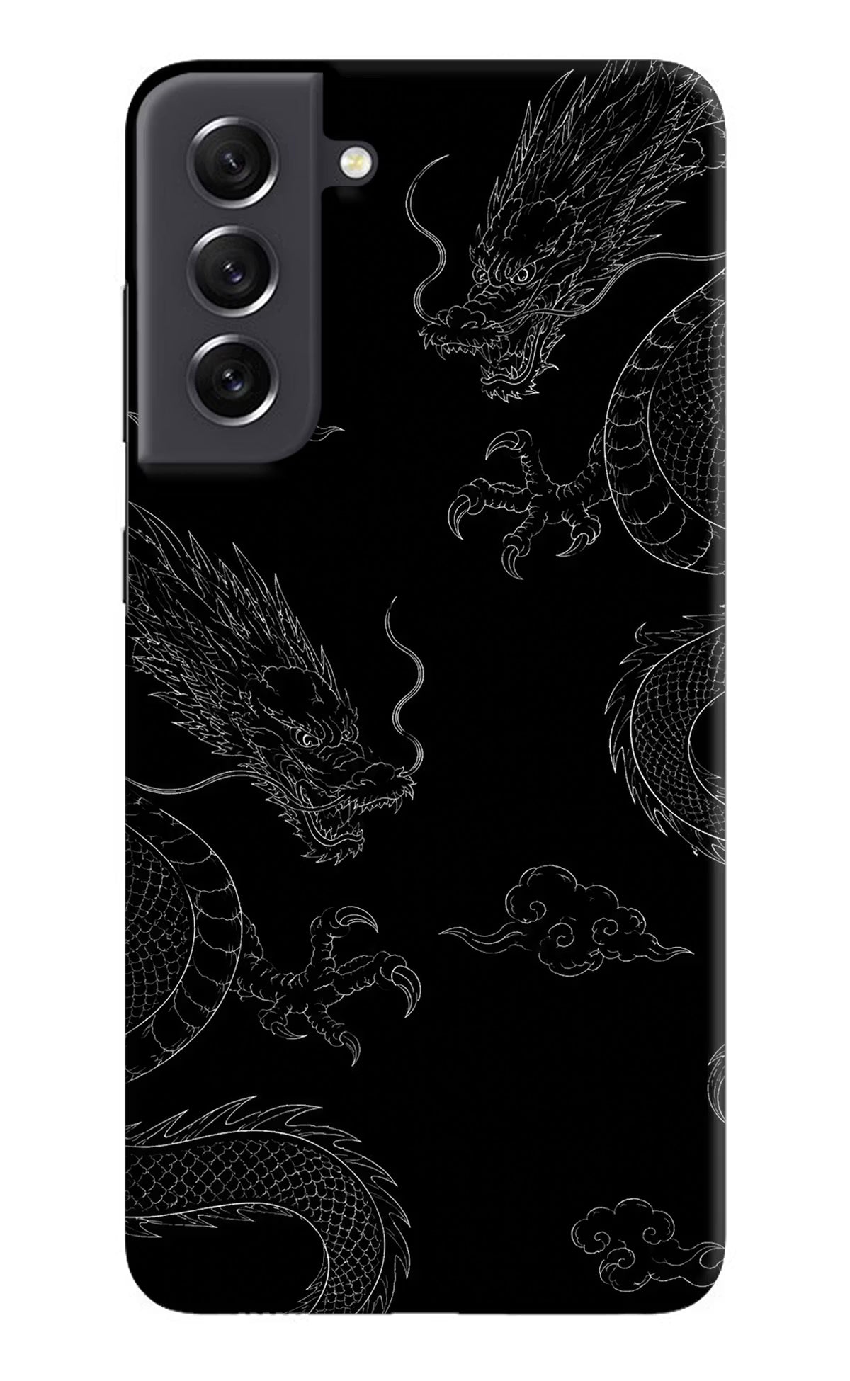 Twin Dragons Samsung S21 FE 5G Hard Case Back Cover by Casekaro