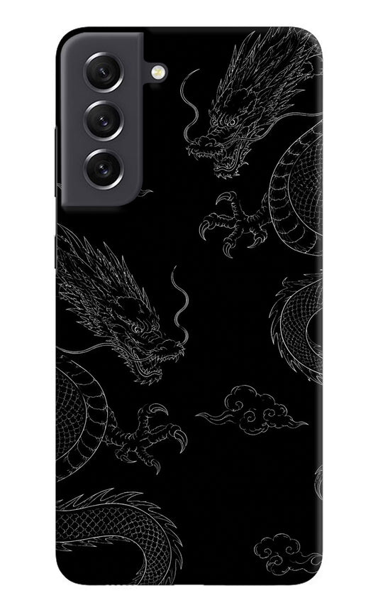 Twin Dragons Samsung S21 FE 5G Hard Case Back Cover by Casekaro