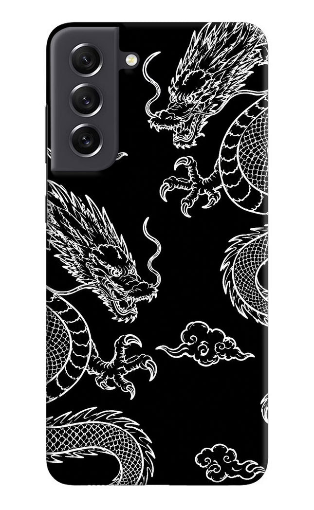 Twin Dragons Samsung S21 FE 5G Hard Case Back Cover by Casekaro