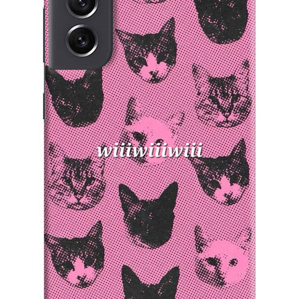 Pink Cats Samsung S21 FE 5G Hard Case Back Cover by Casekaro