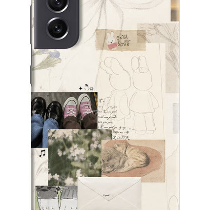 Soft Aesthetic Samsung S21 FE 5G Hard Case Back Cover by Casekaro