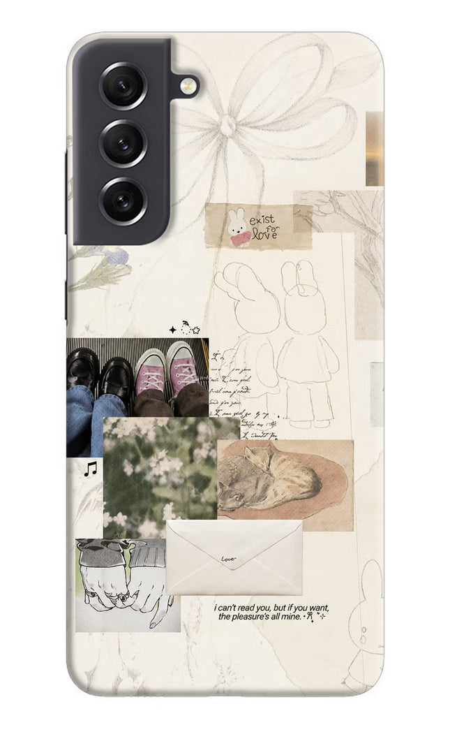 Soft Aesthetic Samsung S21 FE 5G Hard Case Back Cover by Casekaro