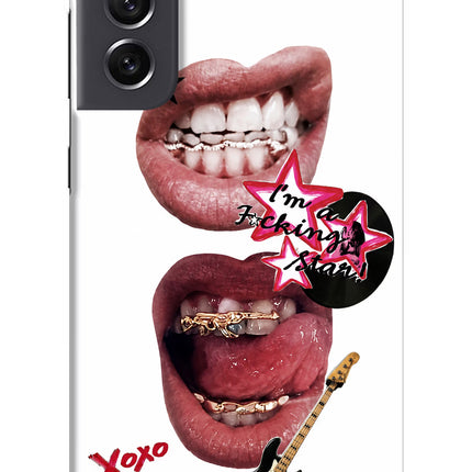 Rockstar Samsung S21 FE 5G Hard Case Back Cover by Casekaro