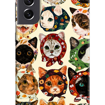 Cool Cat Samsung S21 FE 5G Hard Case Back Cover by Casekaro