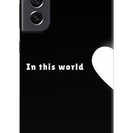 This World Samsung S21 FE 5G Hard Case Back Cover by Casekaro