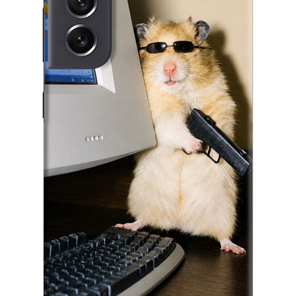 Hacker Hamster Samsung S21 FE 5G Hard Case Back Cover by Casekaro