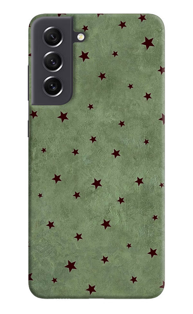Green Stars Samsung S21 FE 5G Hard Case Back Cover by Casekaro