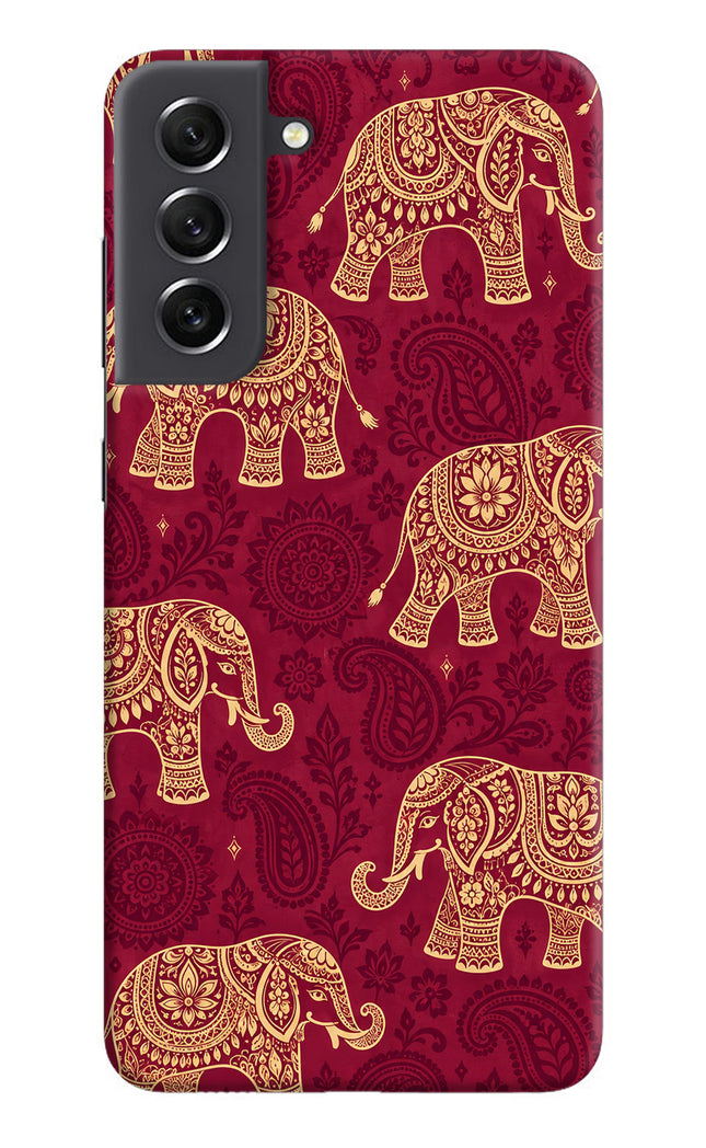 Maroon Elephant Samsung S21 FE 5G Hard Case Back Cover by Casekaro