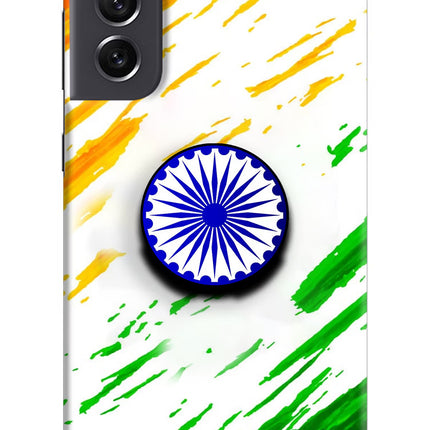 Indian Flag Ashoka Chakra Samsung S21 FE 5G Pop Case by Casekaro