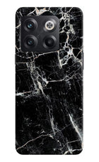 Black Marble Texture OnePlus 10T 5G Hard Case Back Cover by Casekaro