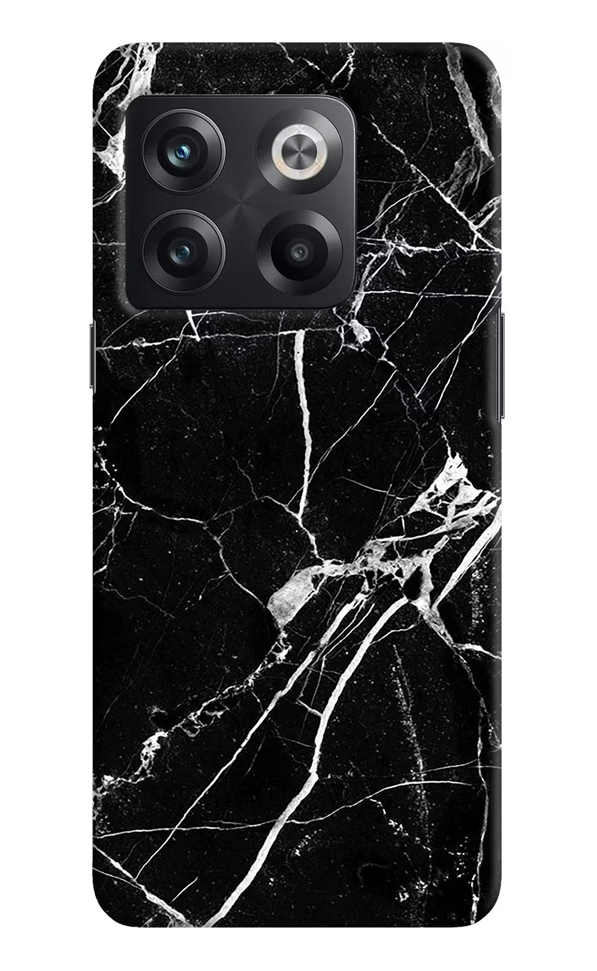 Black Marble Pattern OnePlus 10T 5G Hard Case Back Cover by Casekaro