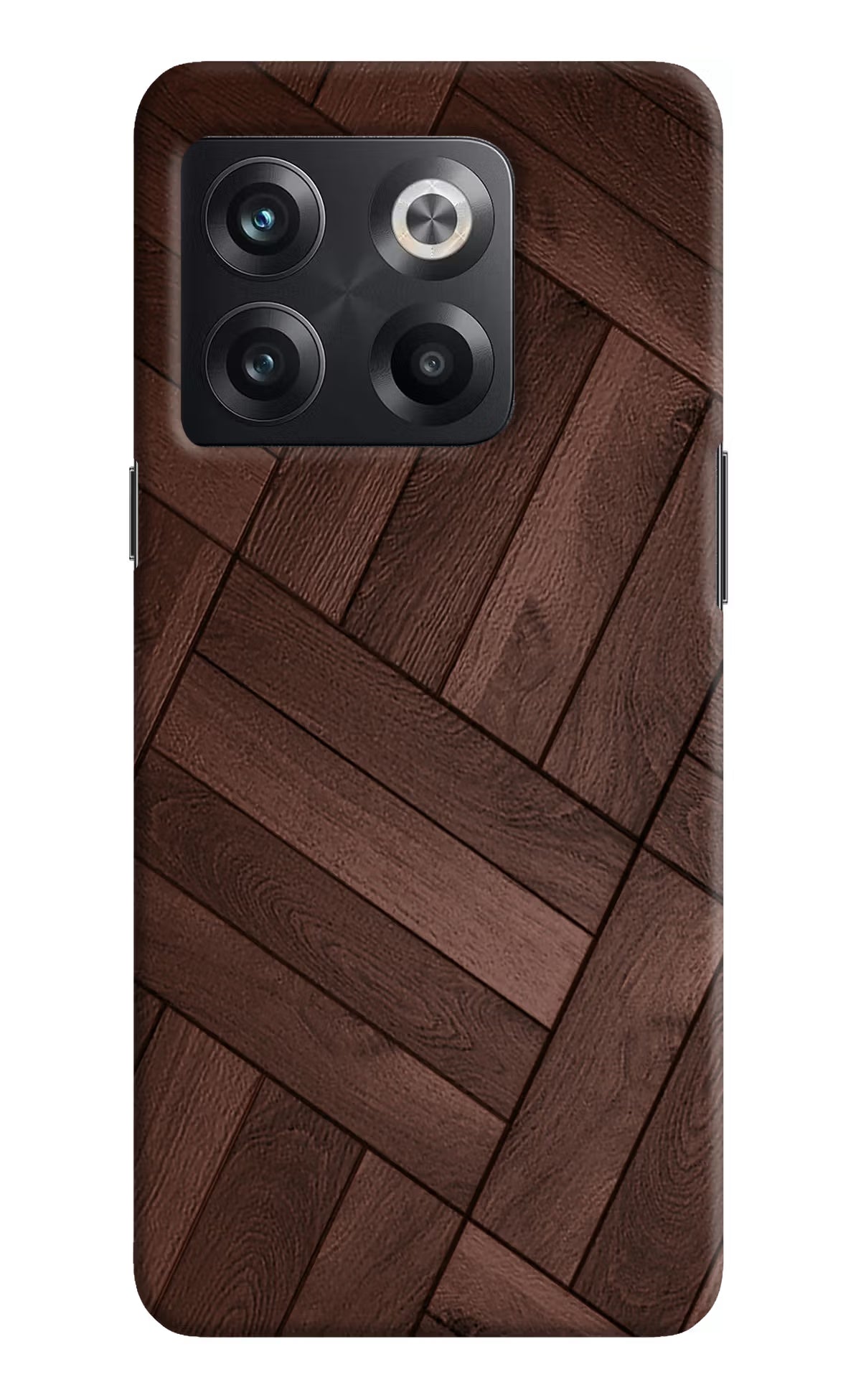 Wooden Texture Design OnePlus 10T 5G Hard Case Back Cover by Casekaro