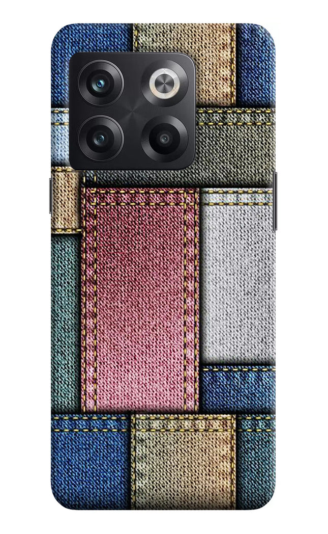 Multicolor Jeans OnePlus 10T 5G Hard Case Back Cover by Casekaro