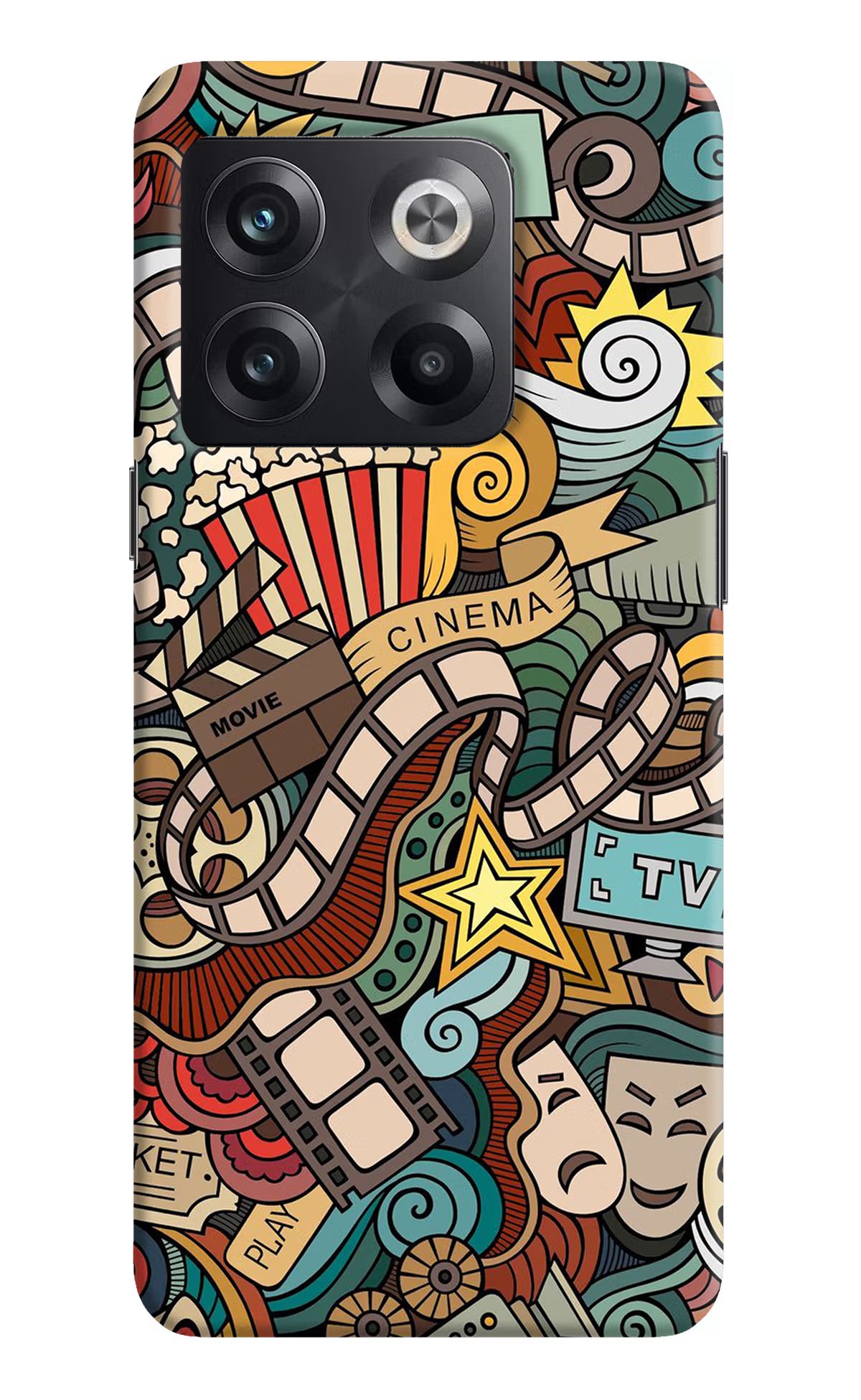 Cinema Abstract OnePlus 10T 5G Hard Case Back Cover by Casekaro
