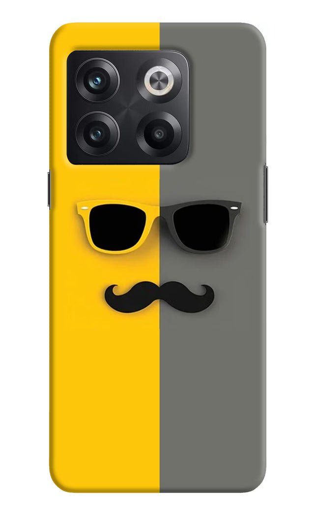 Sunglasses with Mustache OnePlus 10T 5G Hard Case Back Cover by Casekaro