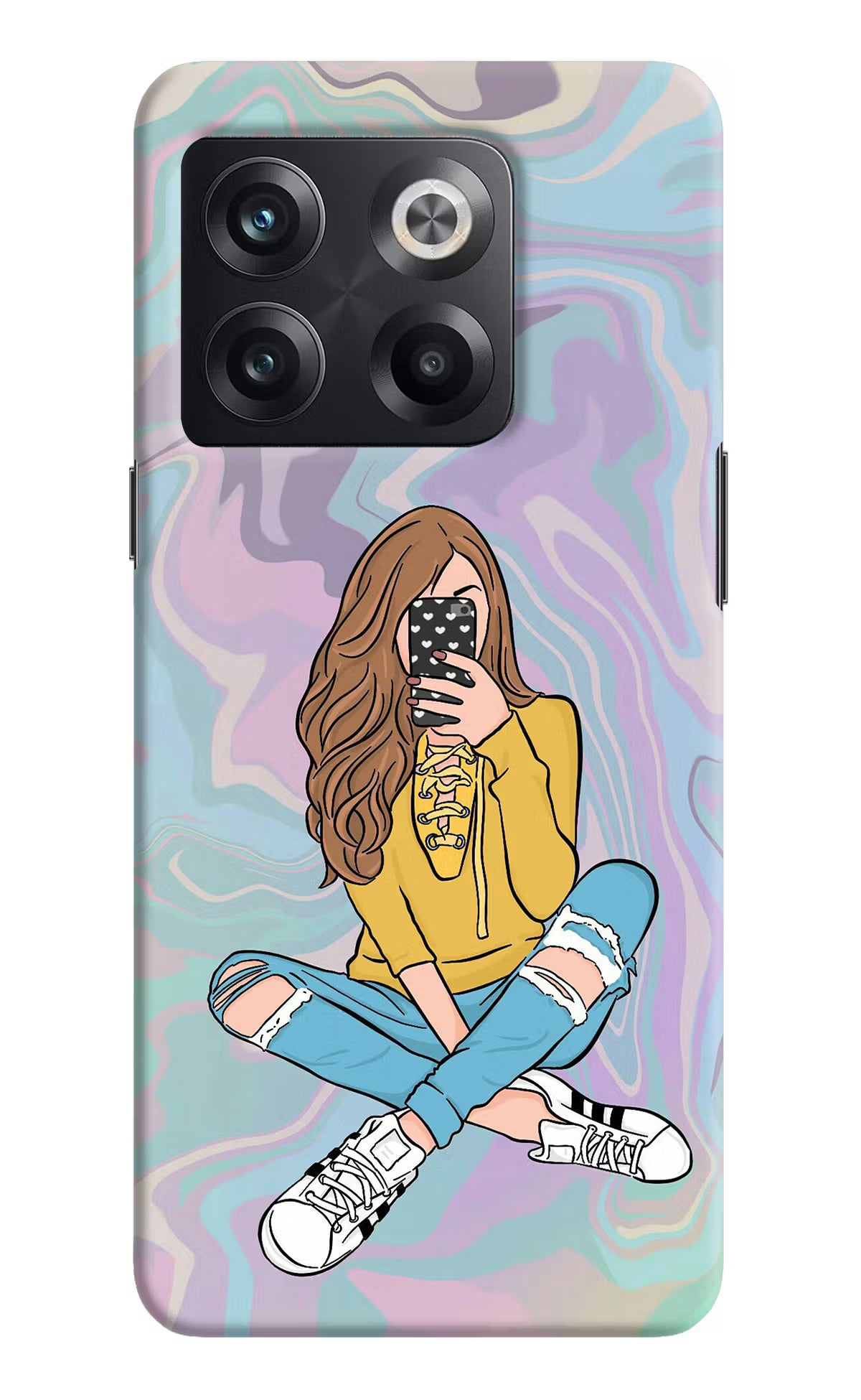 Selfie Girl OnePlus 10T 5G Hard Case Back Cover by Casekaro