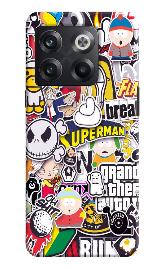 Sticker Bomb OnePlus 10T 5G Hard Case Back Cover by Casekaro