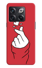 Korean Love Sign OnePlus 10T 5G Hard Case Back Cover by Casekaro