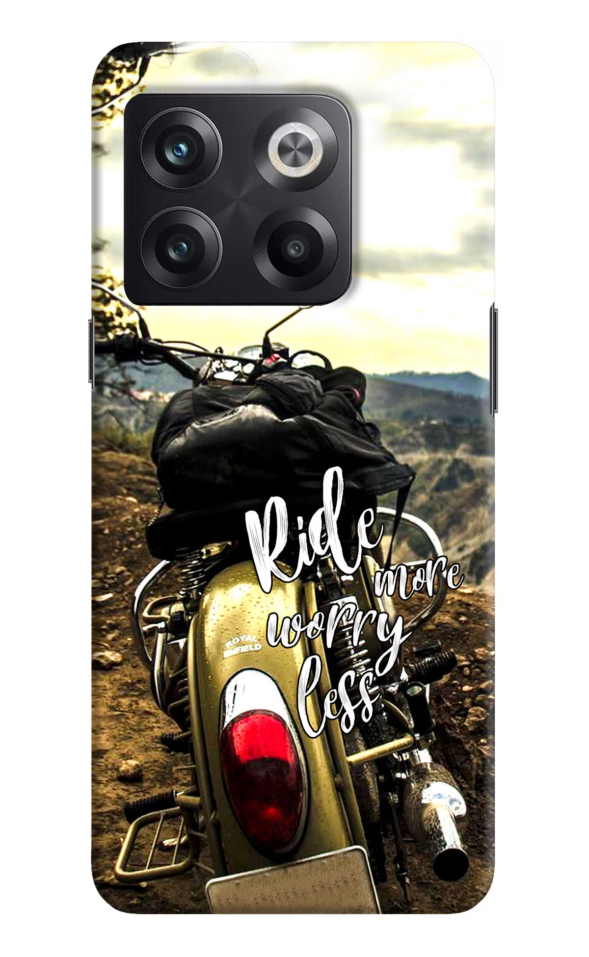 Ride More Worry Less OnePlus 10T 5G Hard Case Back Cover by Casekaro