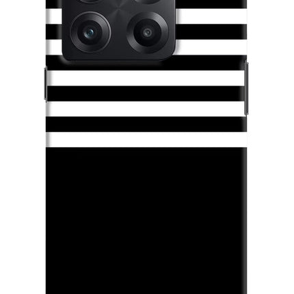 Black and White Print OnePlus 10T 5G Hard Case Back Cover by Casekaro