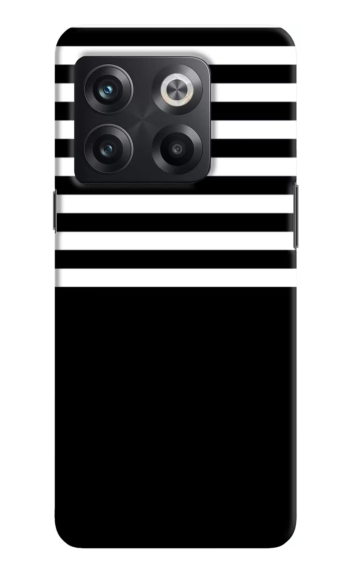 Black and White Print OnePlus 10T 5G Hard Case Back Cover by Casekaro