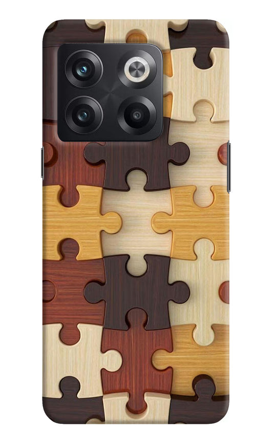 Wooden Puzzle OnePlus 10T 5G Hard Case Back Cover by Casekaro