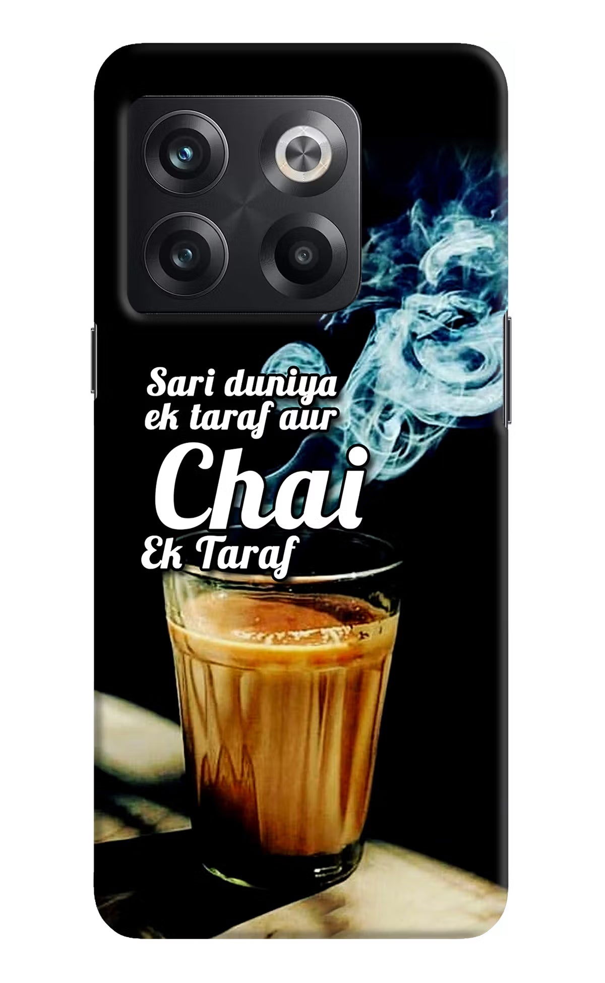 Chai Ek Taraf Quote OnePlus 10T 5G Hard Case Back Cover by Casekaro