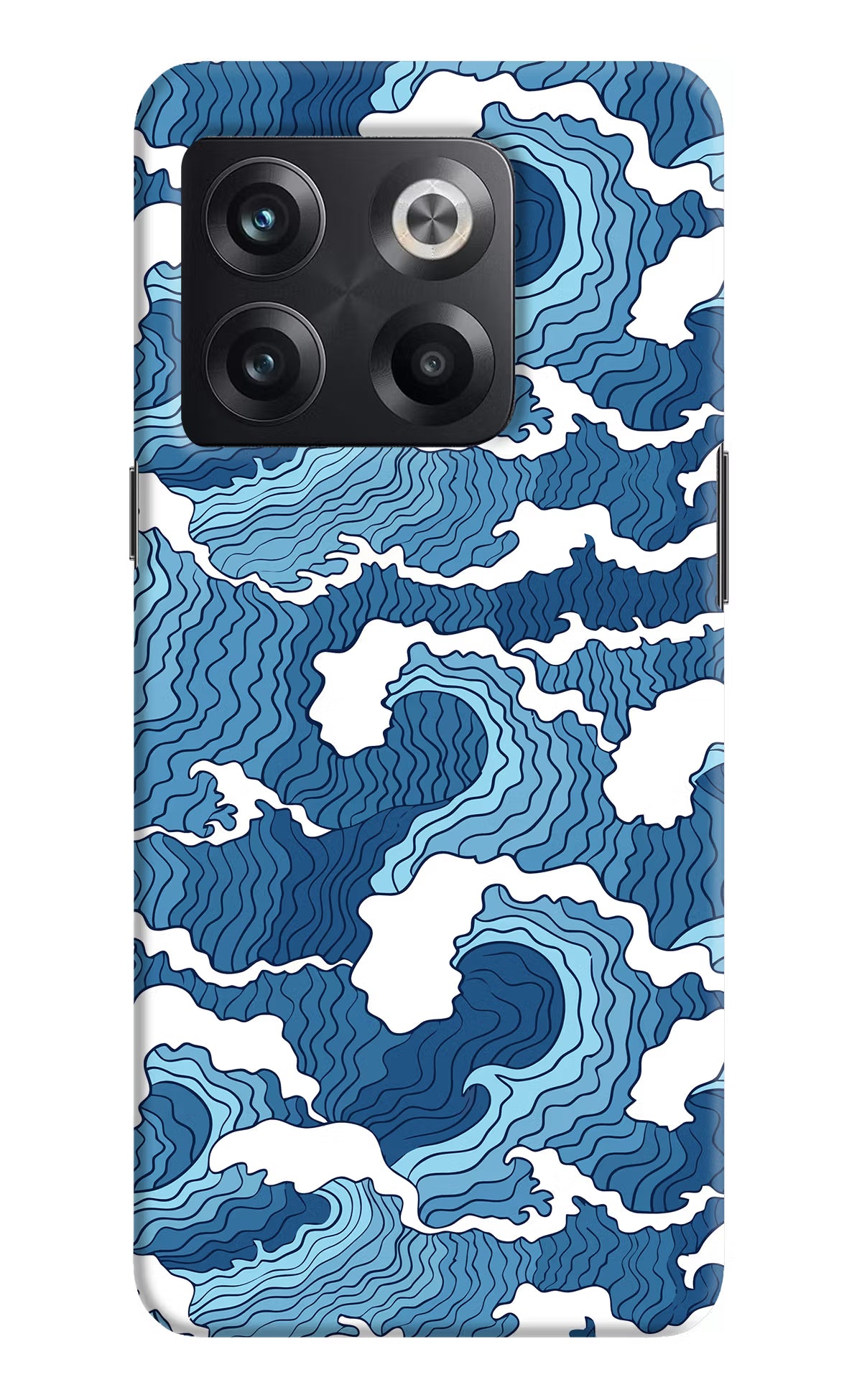 Blue Waves OnePlus 10T 5G Hard Case Back Cover by Casekaro