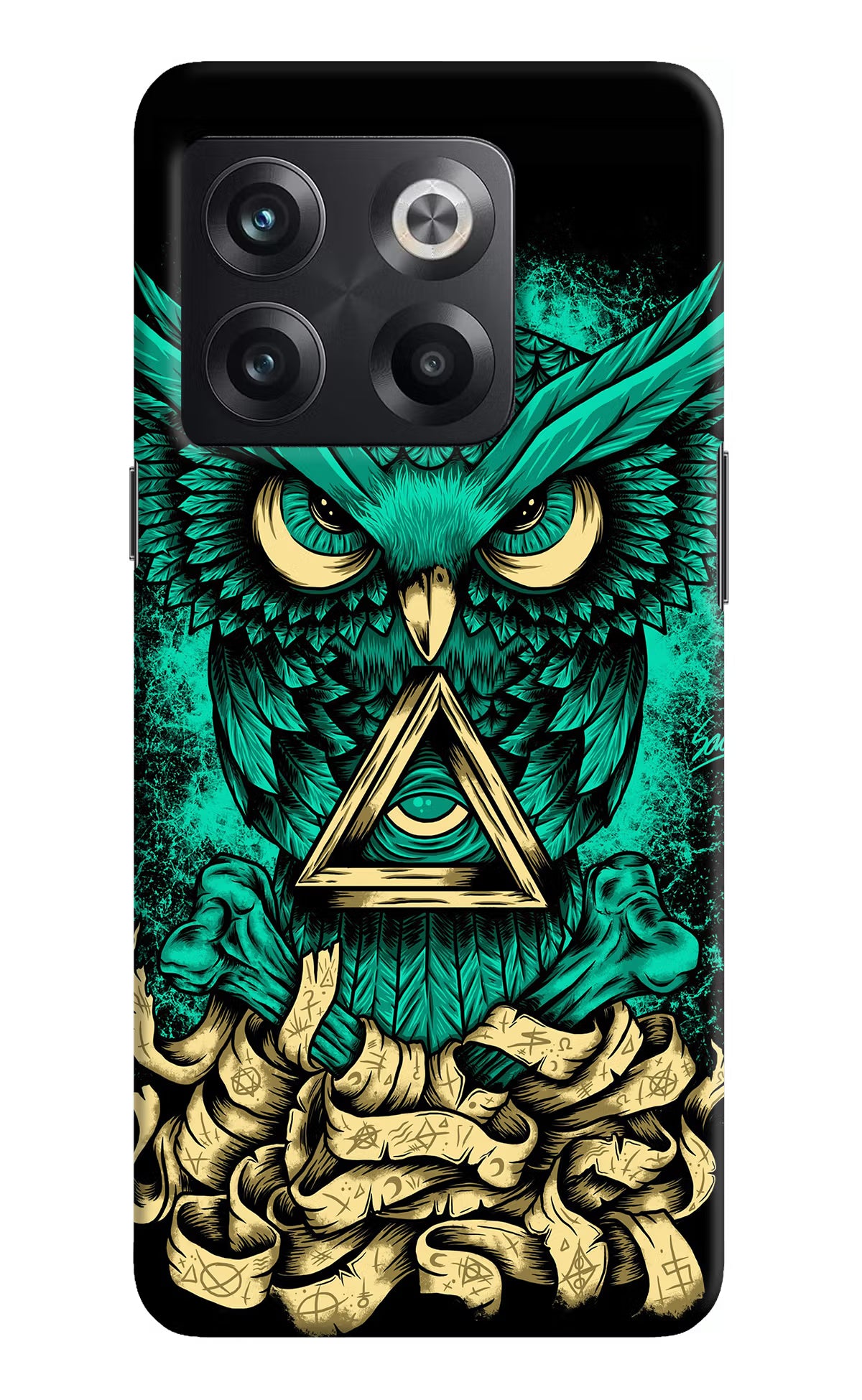 Green Owl OnePlus 10T 5G Hard Case Back Cover by Casekaro