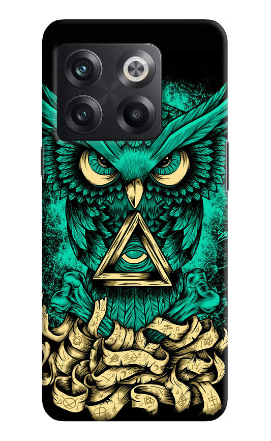 Green Owl OnePlus 10T 5G Hard Case Back Cover by Casekaro