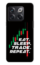 Eat Sleep Trade Repeat OnePlus 10T 5G Hard Case Back Cover by Casekaro