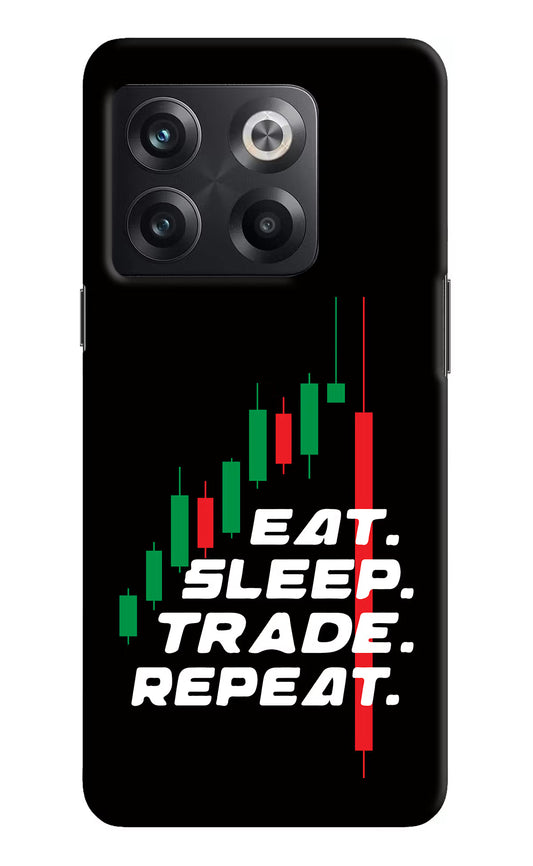 Eat Sleep Trade Repeat OnePlus 10T 5G Hard Case Back Cover by Casekaro