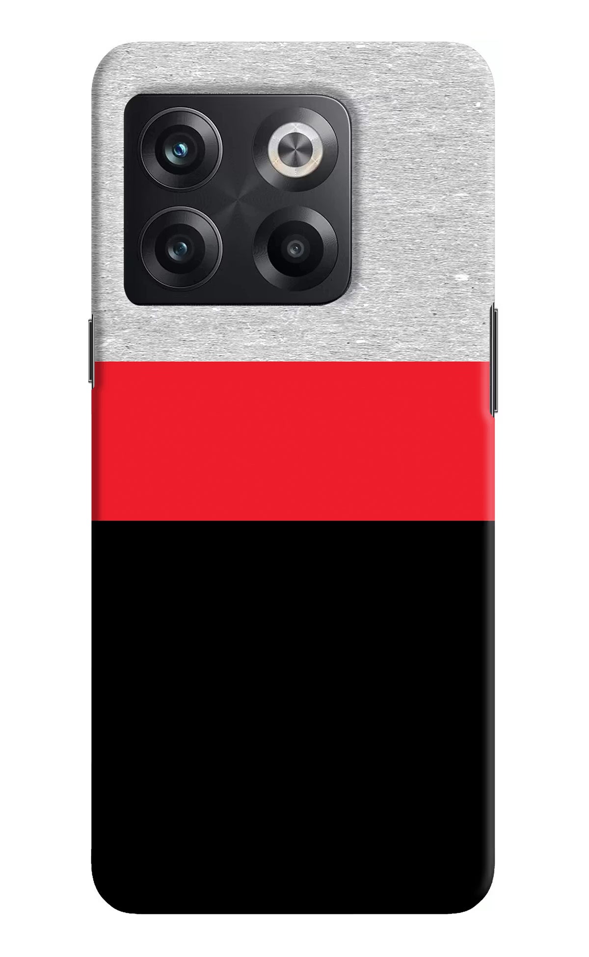 Tri Color Pattern OnePlus 10T 5G Hard Case Back Cover by Casekaro