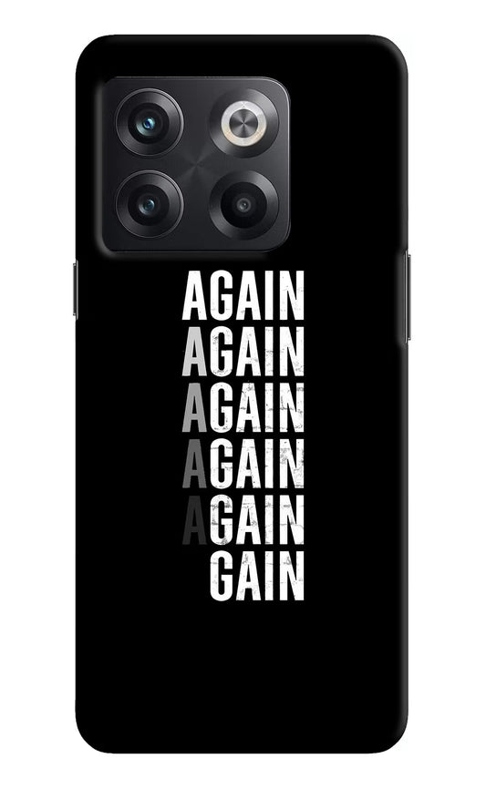 Again Again Gain OnePlus 10T 5G Hard Case Back Cover by Casekaro
