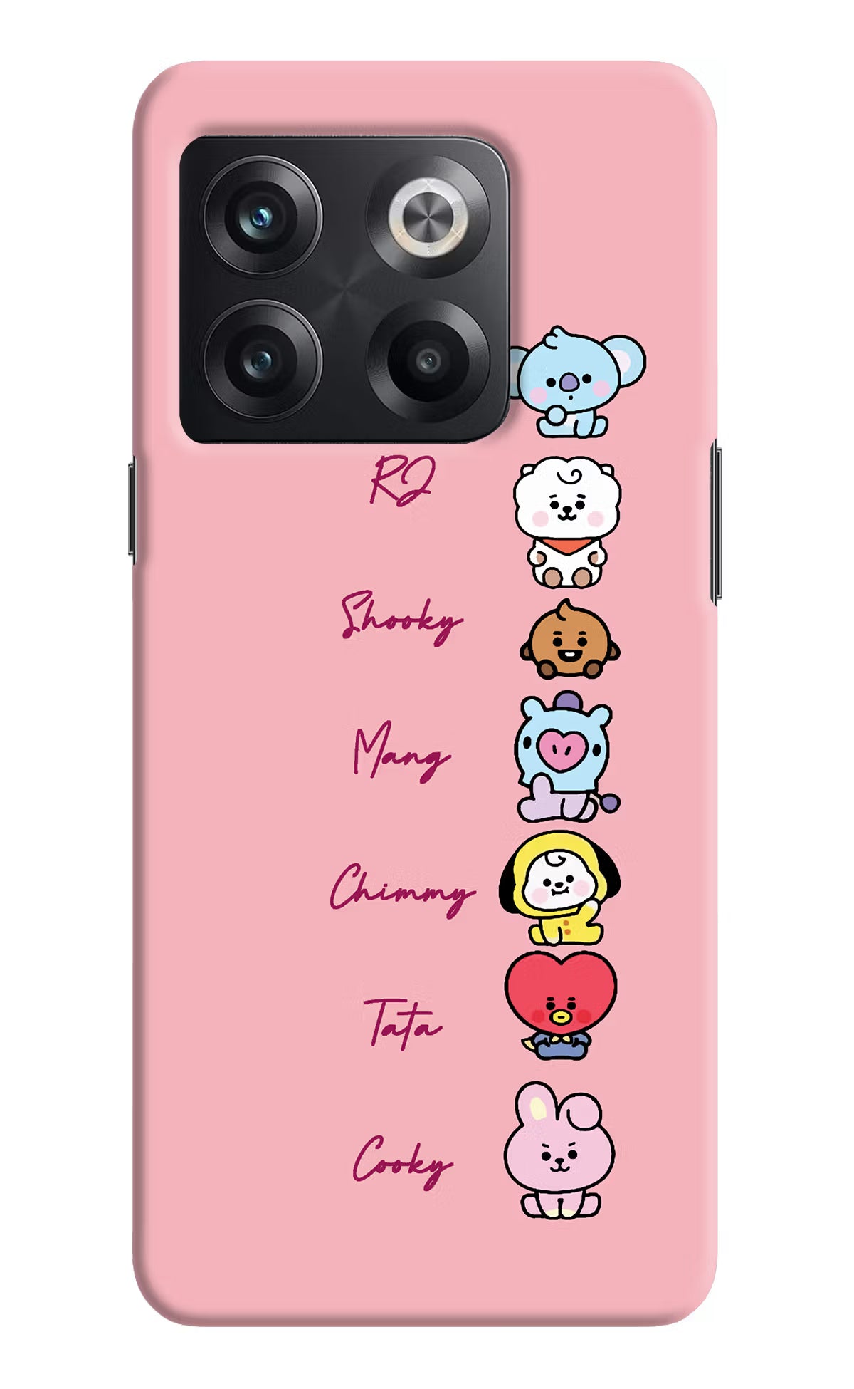 BTS names OnePlus 10T 5G Hard Case Back Cover by Casekaro