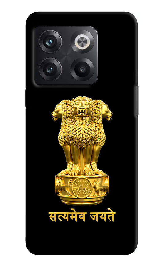 Satyamev Jayate Golden OnePlus 10T 5G Hard Case Back Cover by Casekaro