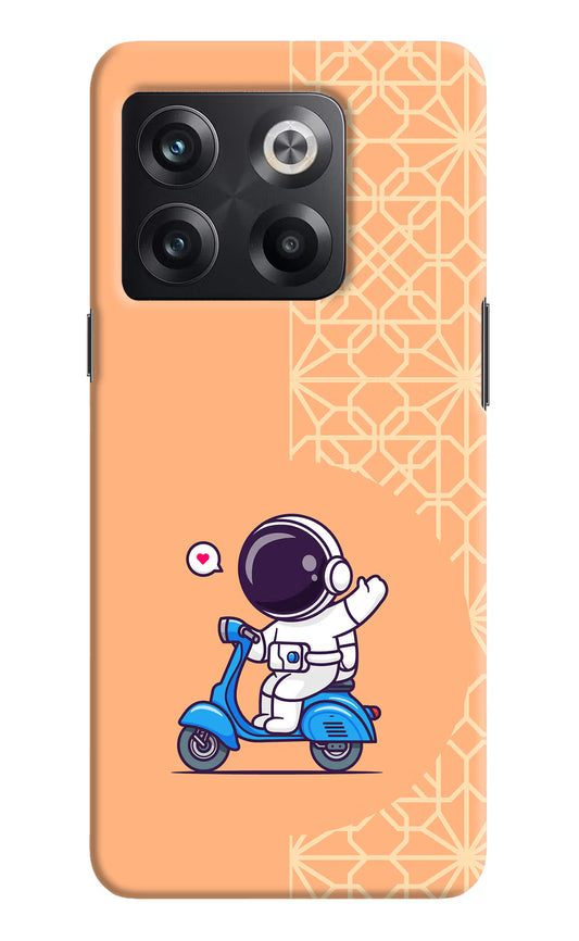 Cute Astronaut Riding OnePlus 10T 5G Hard Case Back Cover by Casekaro