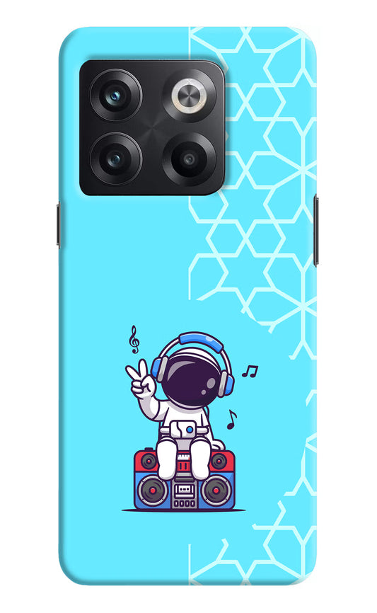Cute Astronaut Chilling OnePlus 10T 5G Hard Case Back Cover by Casekaro