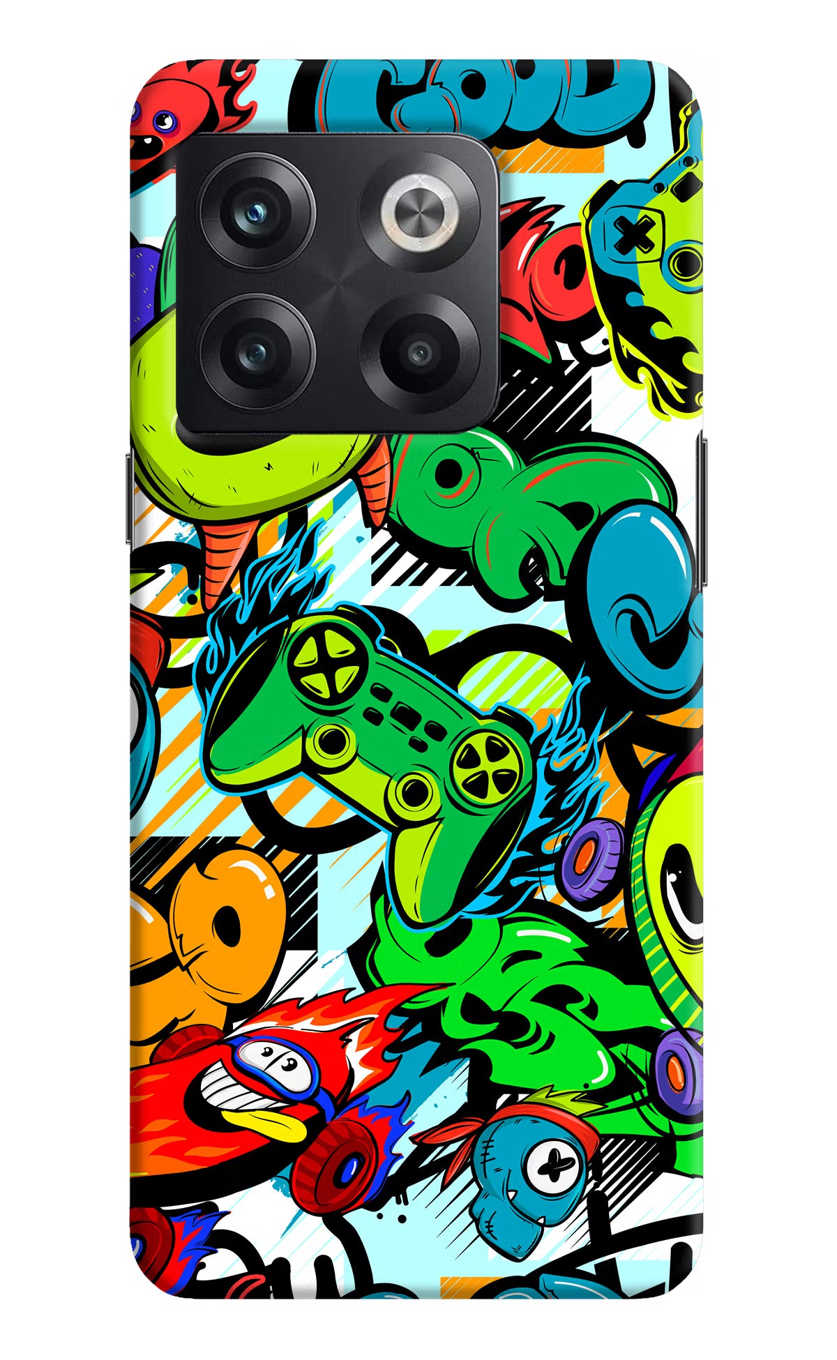 Game Doodle OnePlus 10T 5G Hard Case Back Cover by Casekaro
