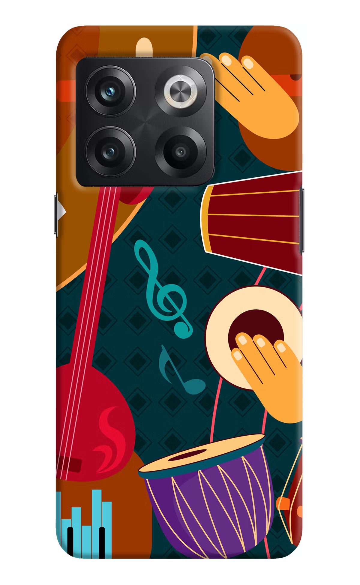 Music Instrument OnePlus 10T 5G Hard Case Back Cover by Casekaro
