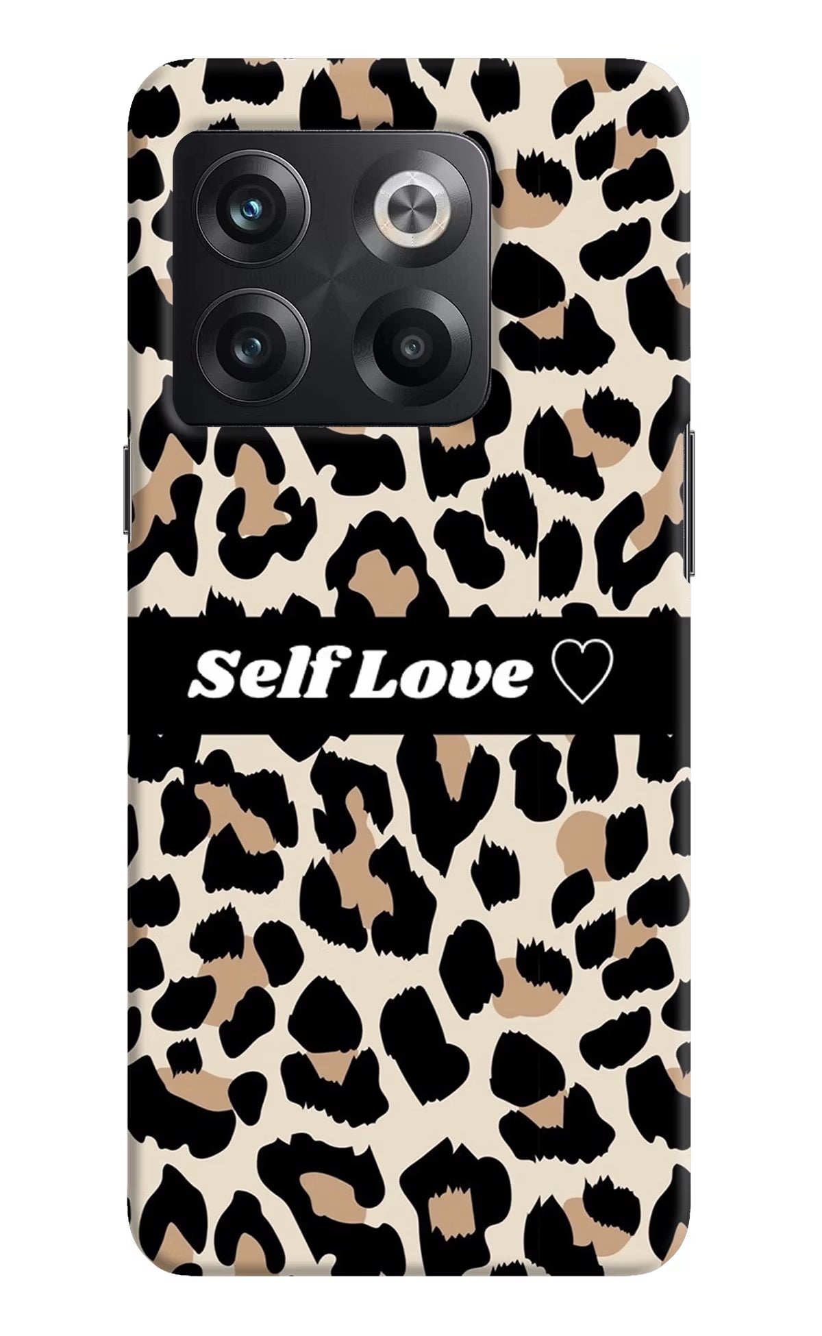Leopard Print Self Love OnePlus 10T 5G Hard Case Back Cover by Casekaro