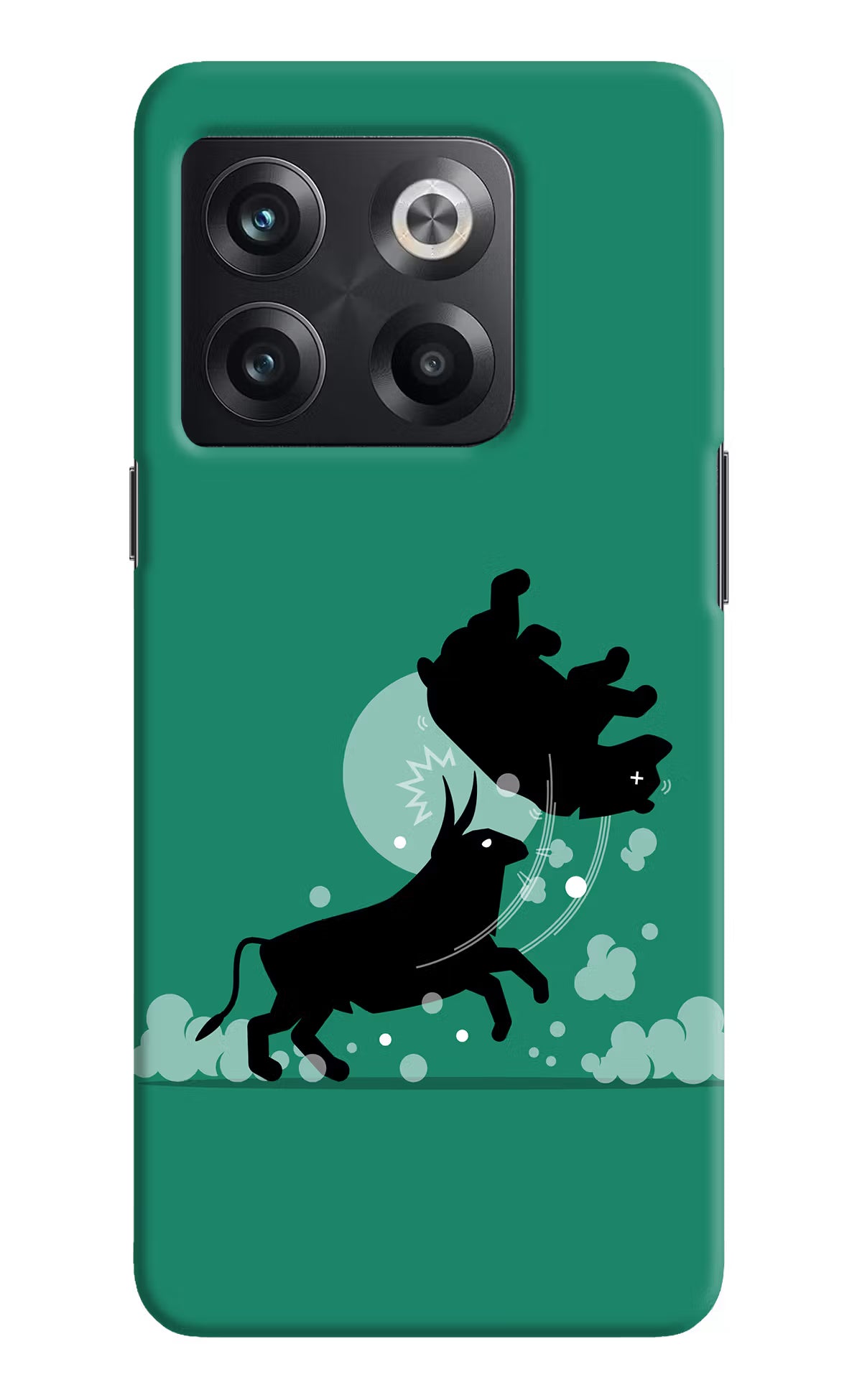 Bull Conqueror OnePlus 10T 5G Hard Case Back Cover by Casekaro
