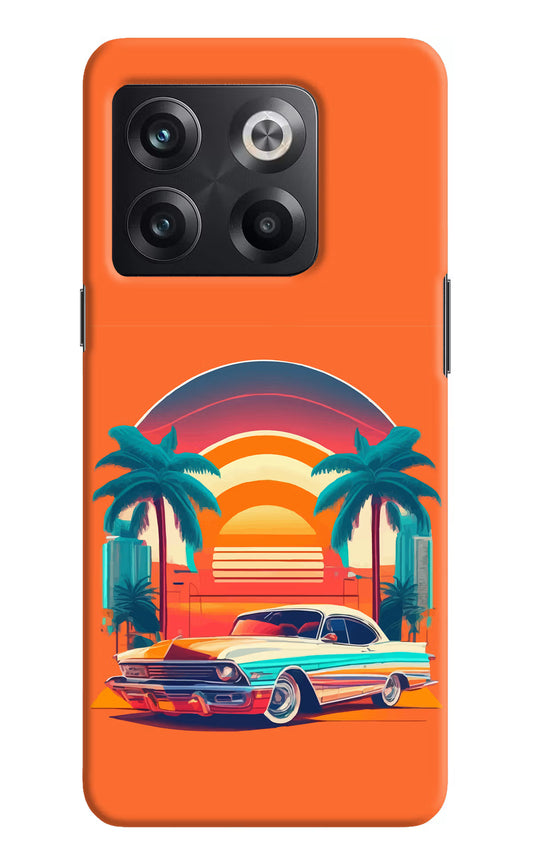 Palm Drive 80s OnePlus 10T 5G Hard Case Back Cover by Casekaro