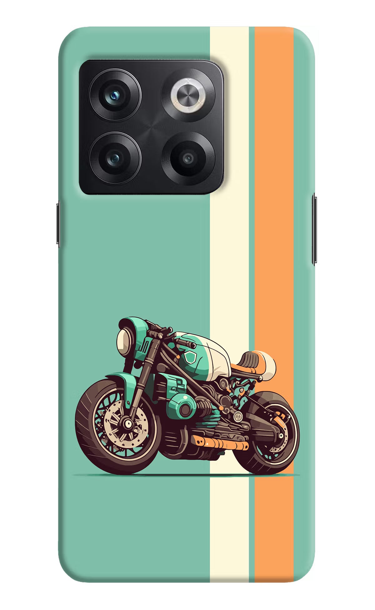 Striped Moto Drift OnePlus 10T 5G Hard Case Back Cover by Casekaro