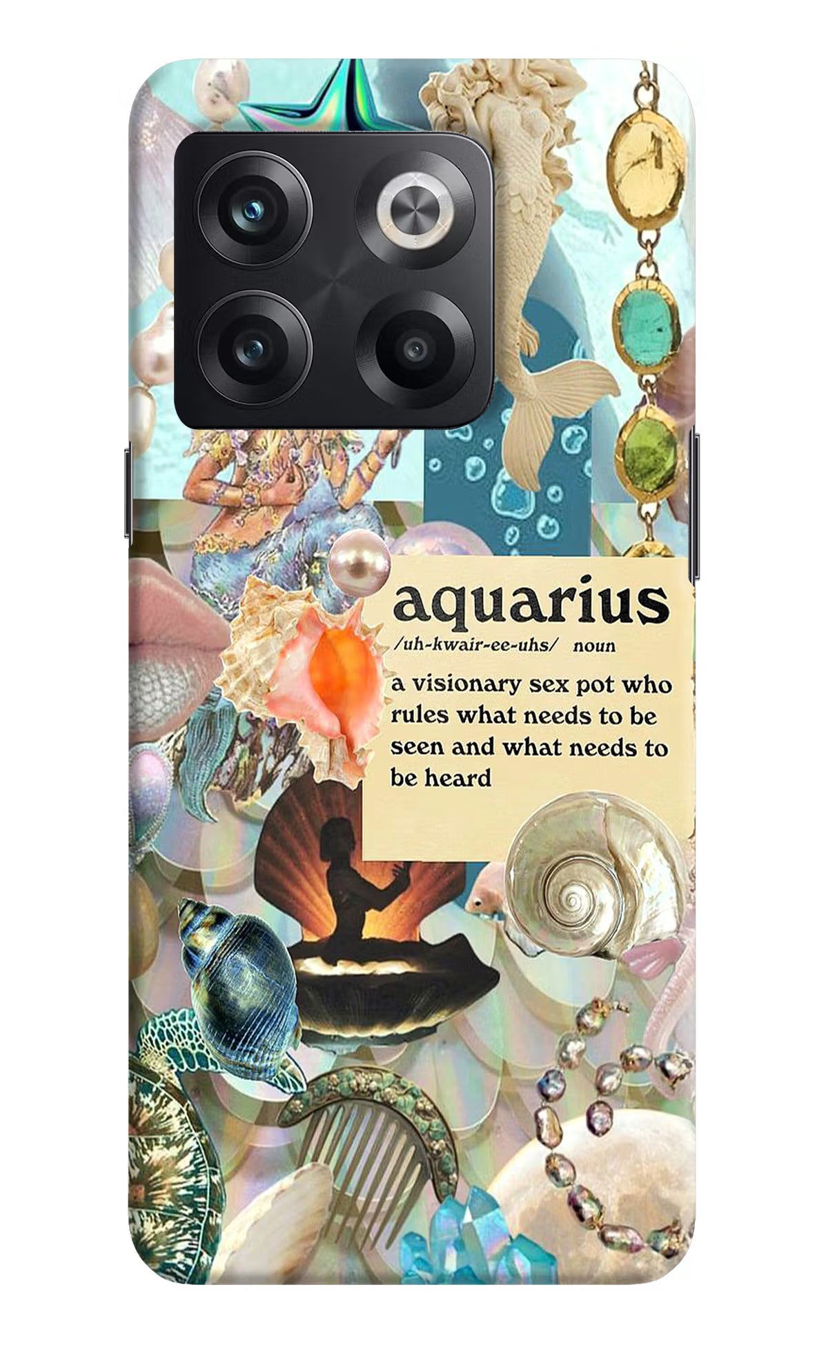 Aquarius Zodiac OnePlus 10T 5G Hard Case Back Cover by Casekaro