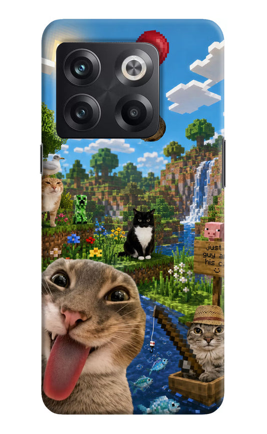 Minecraft Cat Chaos OnePlus 10T 5G Hard Case Back Cover by Casekaro