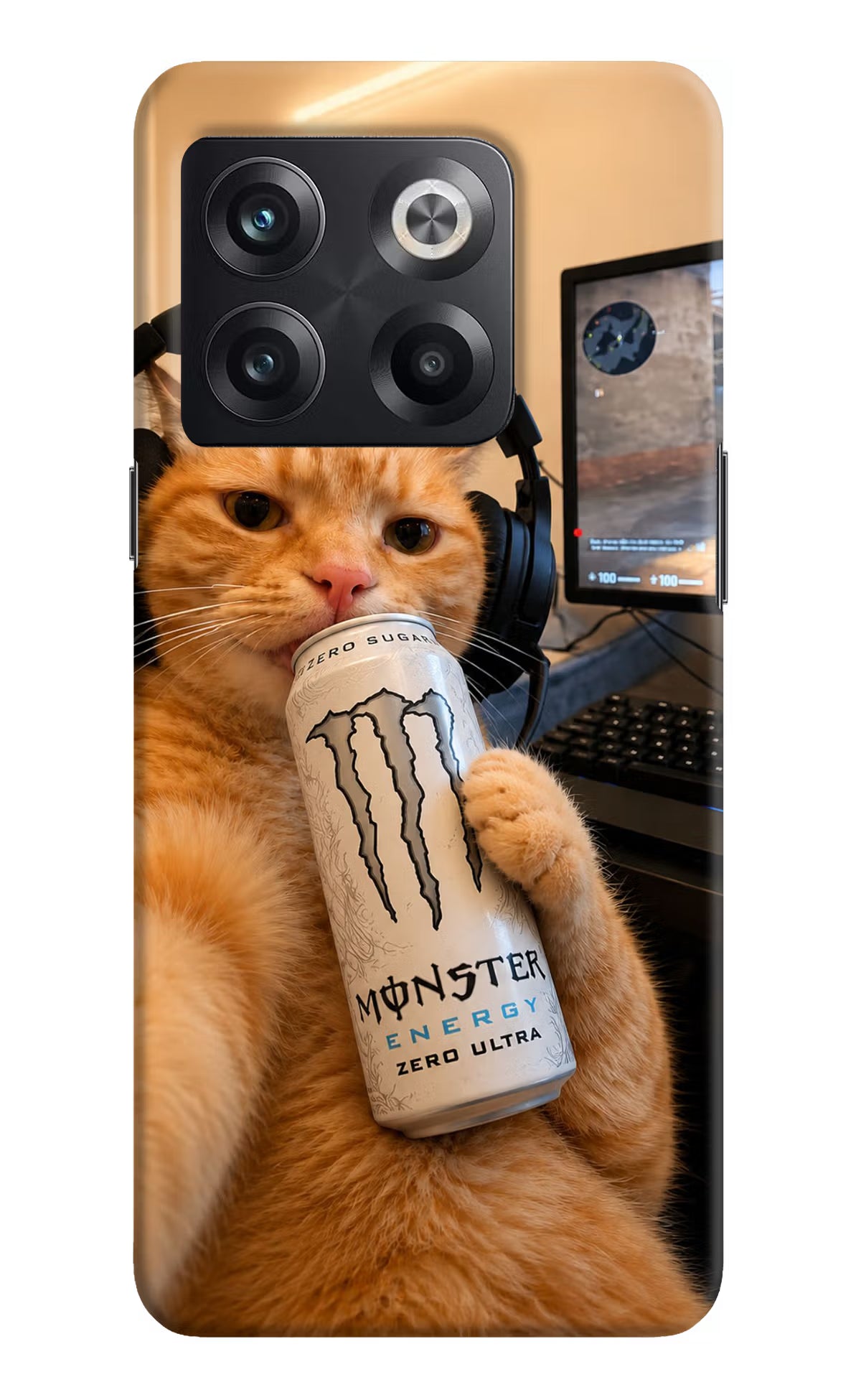 Gamer Cat Energy OnePlus 10T 5G Back Cover