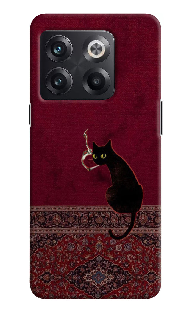 Midnight Cat OnePlus 10T 5G Hard Case Back Cover by Casekaro