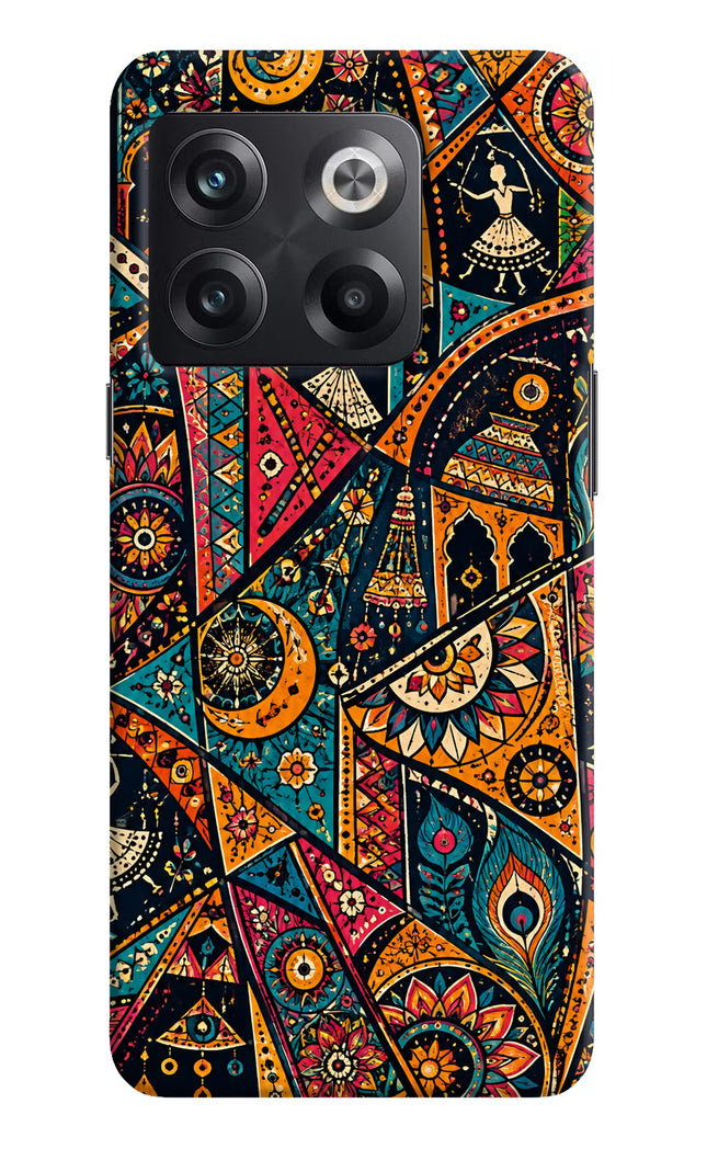 Folk Print OnePlus 10T 5G Hard Case Back Cover by Casekaro